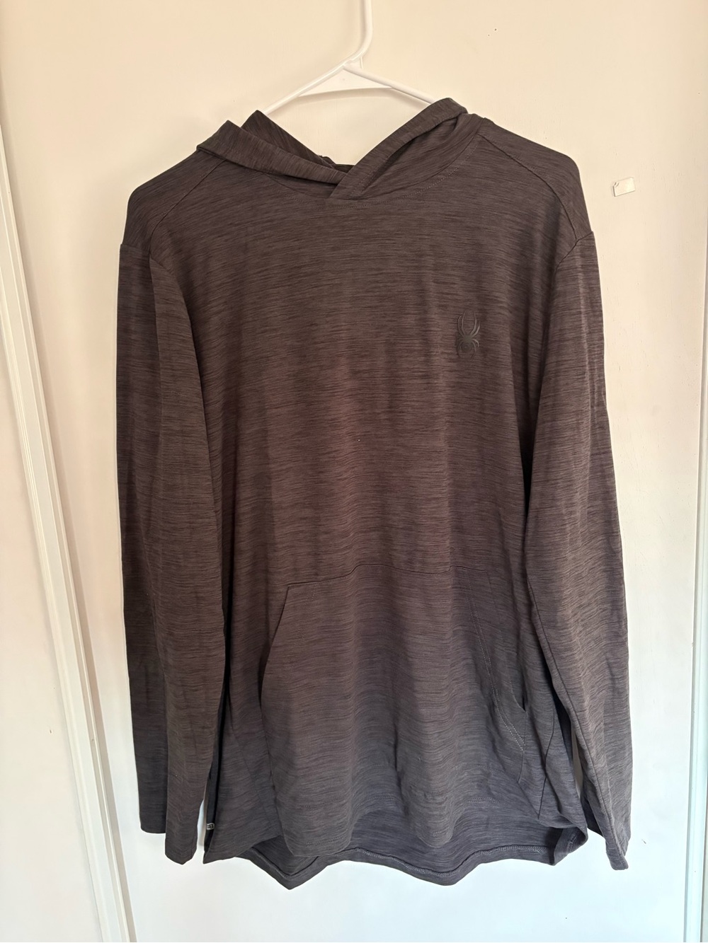 Spyder Active Pro Web Charcoal Long Sleeve Polyester Blend Activewear Hoodie L‎